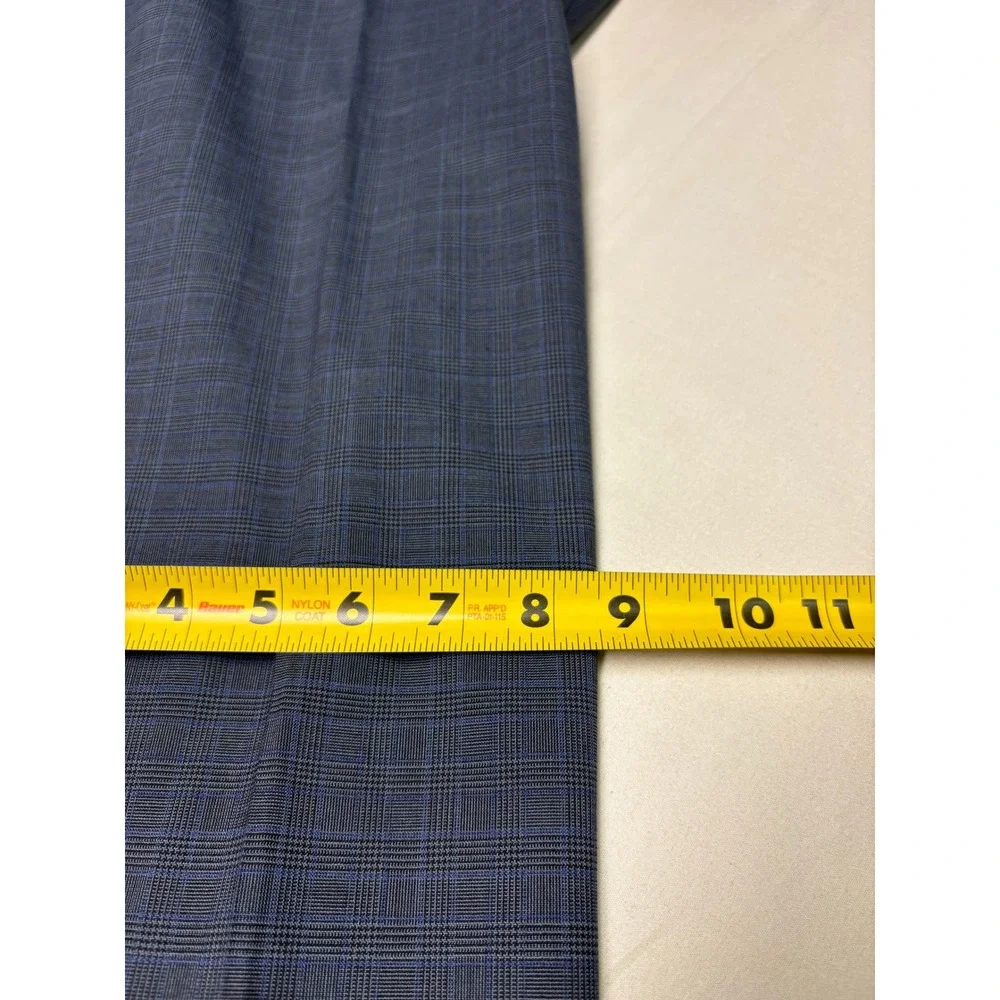 J.Crew Thompson Mens Blue Glen Plaid Wool Blend Dress Pants W35 L30 CG212